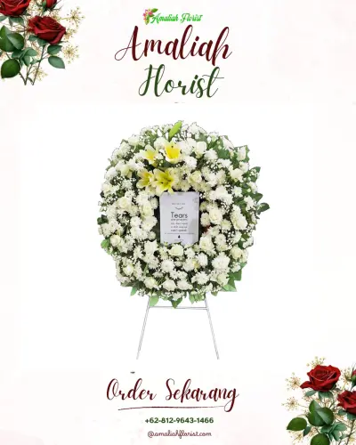 Krans Bunga Duka Cita karoya